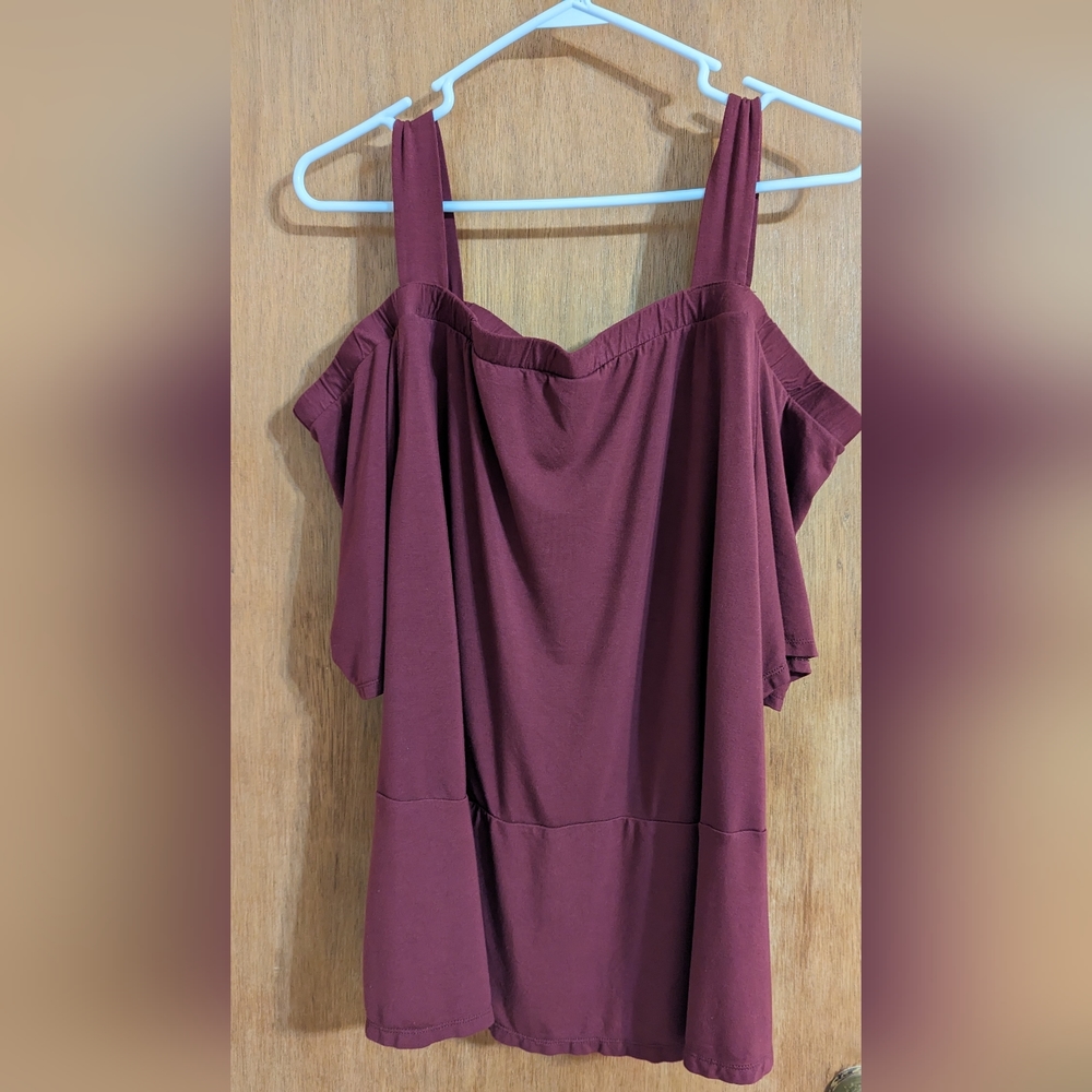 ⚡5 for 25 ⚡ Catherines curvy collection  size 1X color burgundy